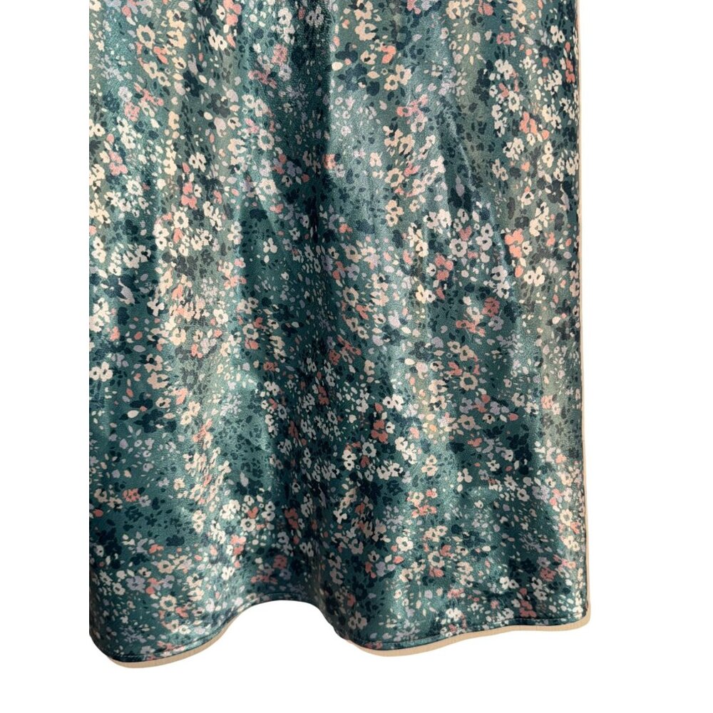 Lola Grace Sleeveless Floral Print Satin Slip Dress S - Picture 5 of 8